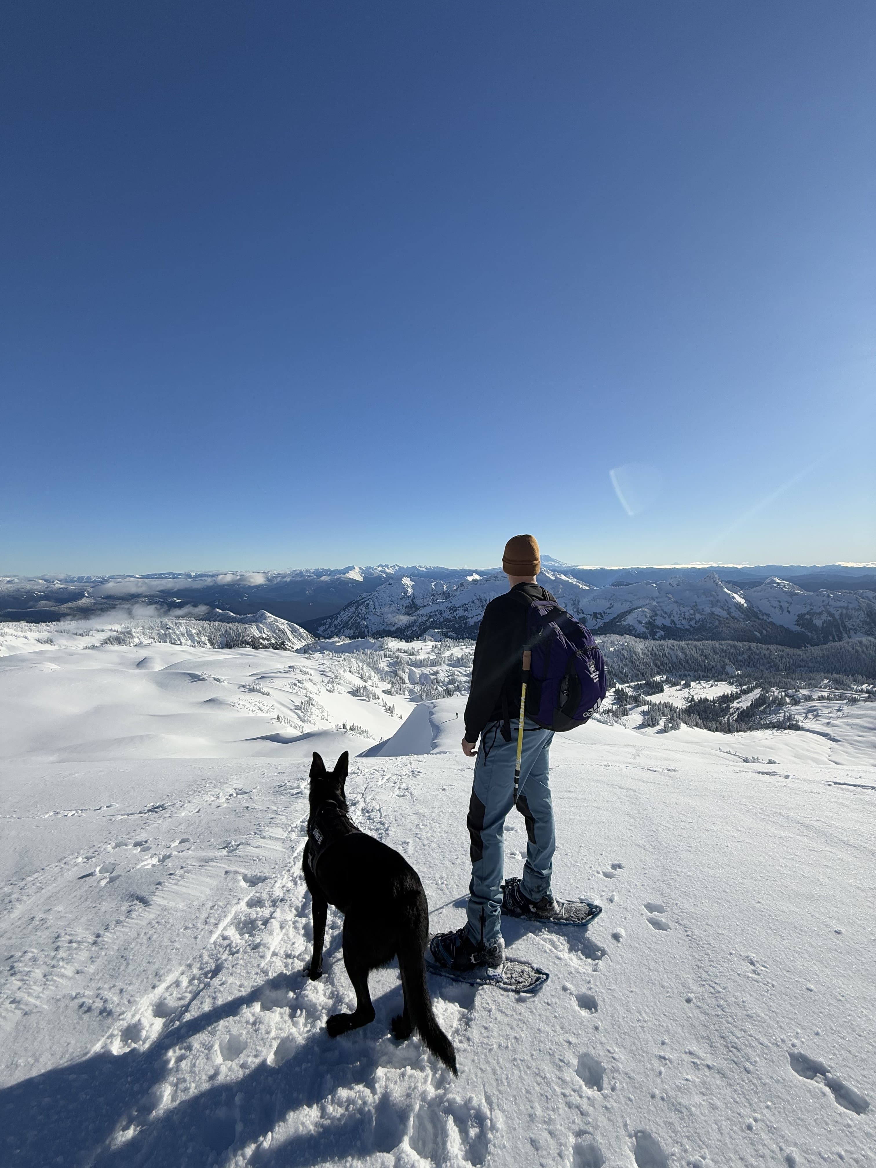 Arthur Serafim and Korra on a mountain summit